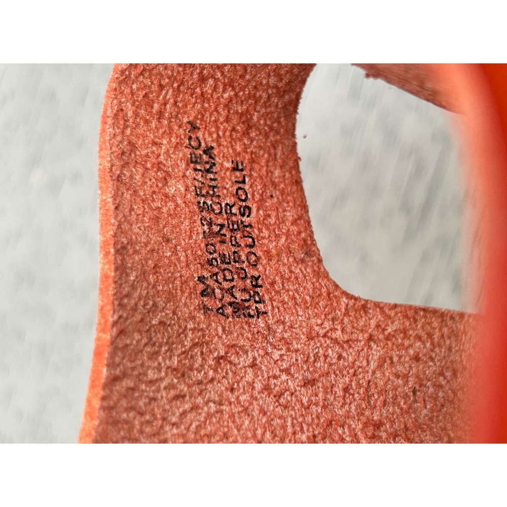 Marca Mia Orange Slide Sandals Y2K 70s Boho Revival Studded Buckle ACA5032SP 7M - Picture 5 of 5